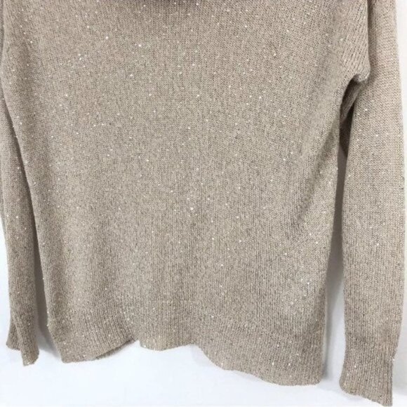 Joie Size XS Mildred Cowl Neck Sequin Lurex Pullover Sweater Alpaca Wool - Picture 5 of 8